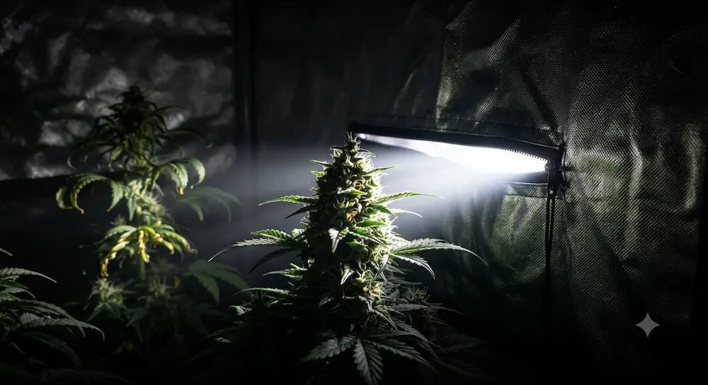 Cannabis growing outdoors