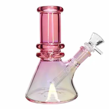 GC Heavy Iridescent Beaker Water Pipe - 6 in.