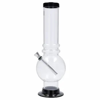 JM Plastics Large Bubble Base with Grip Acrylic Bong - 12 in.