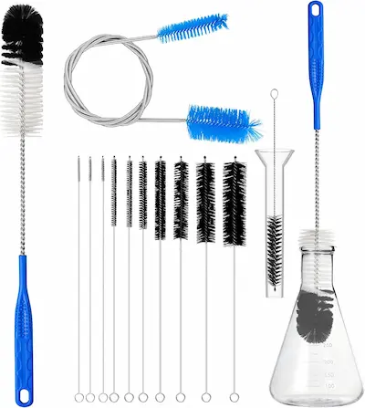 12Pcs Glass Tube Pipe Cleaners Brush Kit