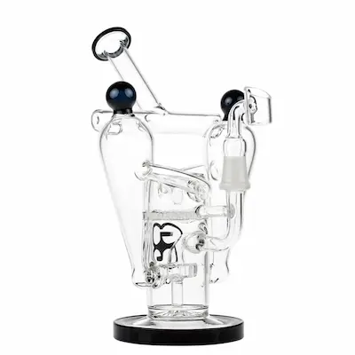 Glasscity Recycler Vapor Bubbler with Showerhead & Honeycomb Disc Perc