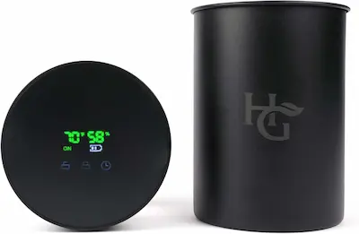 Herb Guard Auto-Cure Smart Jar and Vacuum Seal Curing Jar with Built In Hygrometer