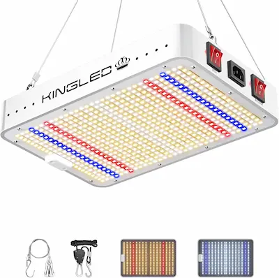 KingLED KP1000 LED Grow Light for Indoor Plants, Full Spectrum Plant Light with Veg & Bloom Mode