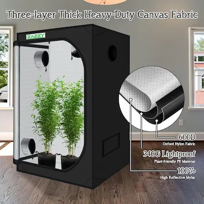 Grow Tent 3x3 FT, 36"x36"x72" Plant Tent