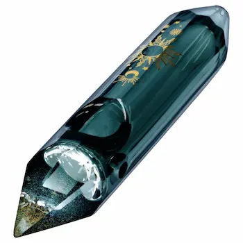 Famous Design - Astral Power Crystal Hand Pipe - Black - 5in